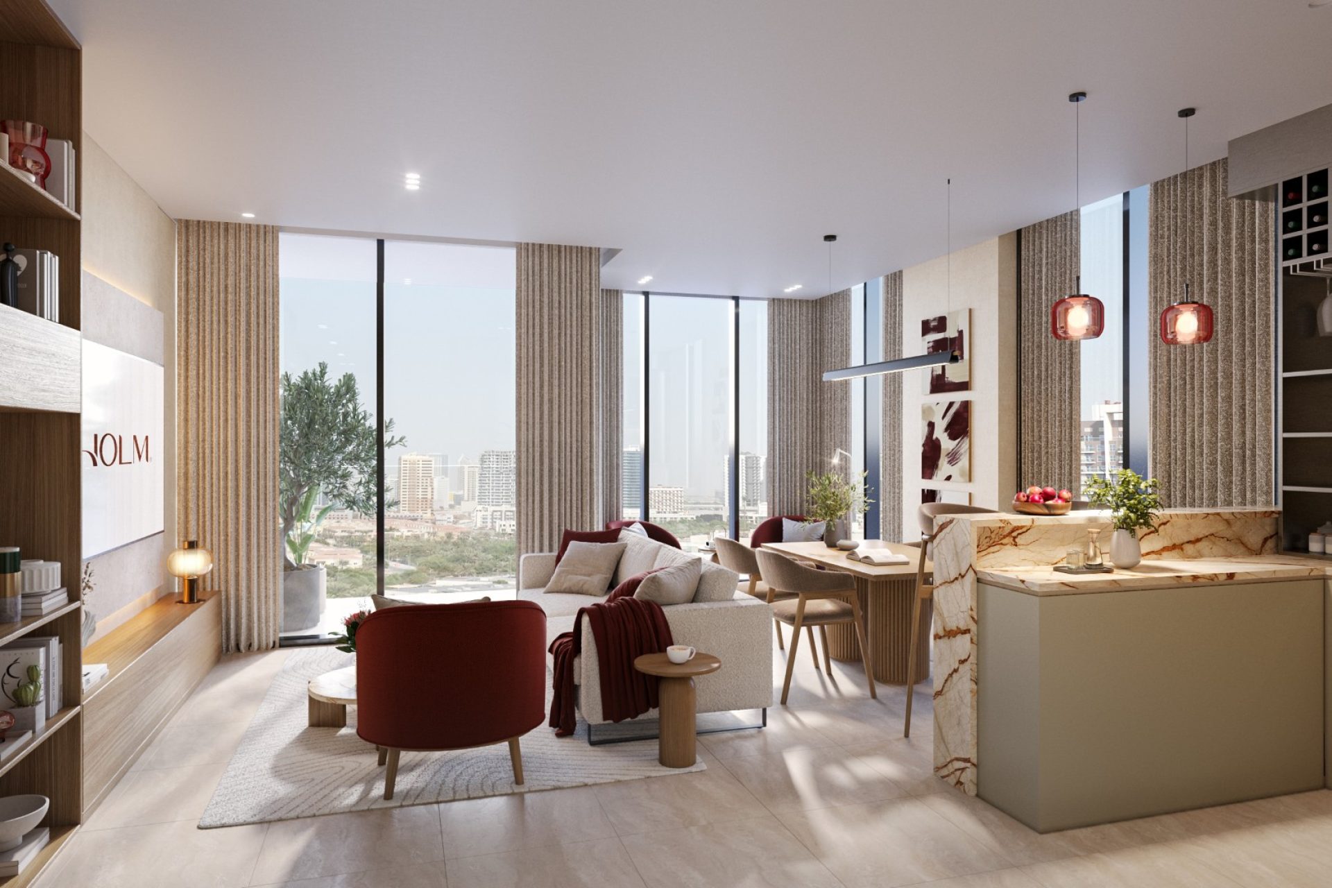114754-1br-living-room-1 Holm One: HOLM ONE BY HOLM DEVELOPEMENTS
