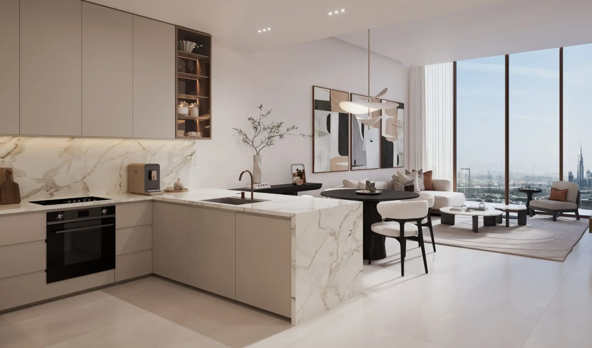 119794-1br-living-room-2 THE RESIDENCES BY DIFC – Appartement Dubai (4/25)