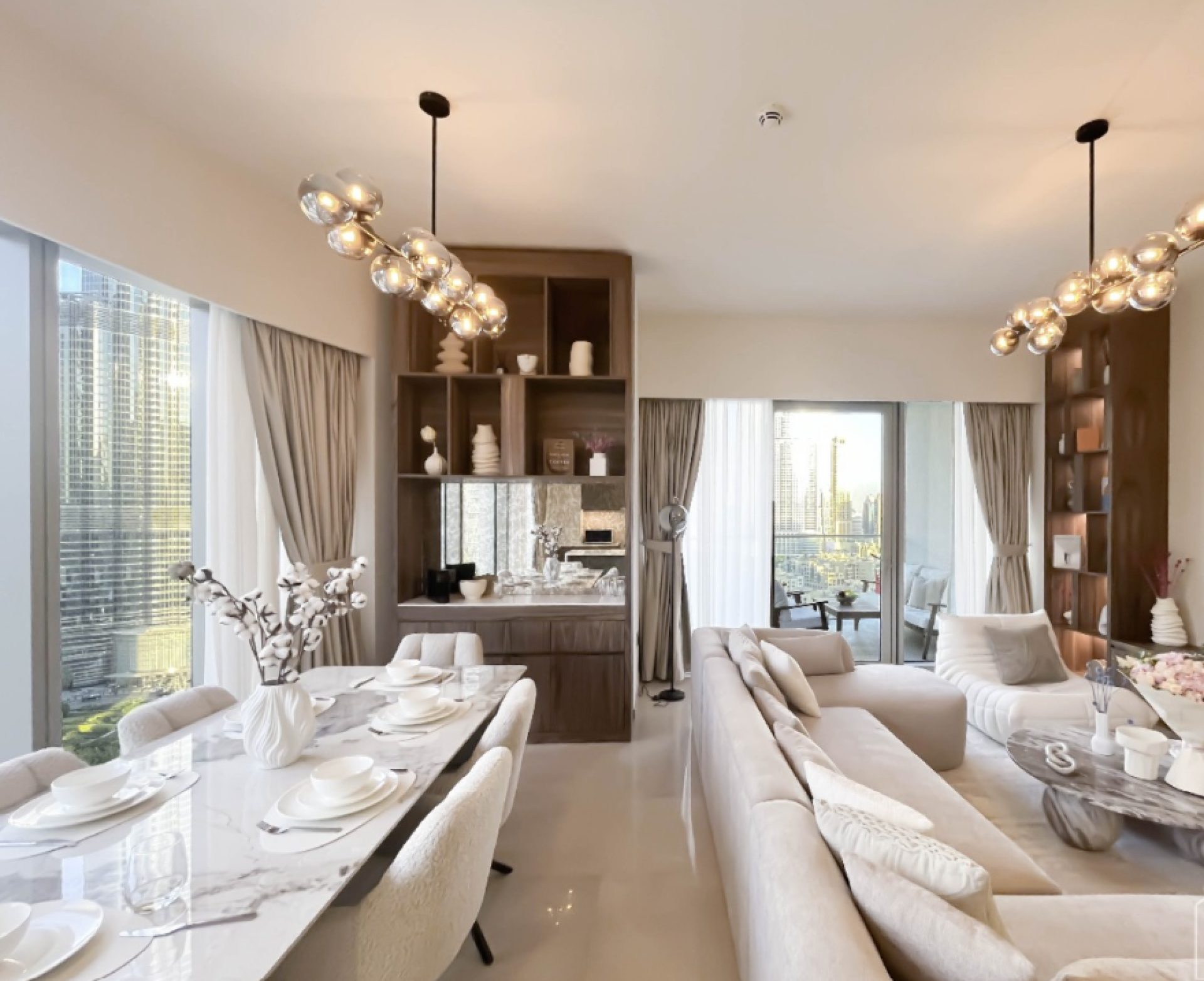 134397-11 VUE SUR LA SKYLINE | APPARTEMENT 3 CHAMBRES ENTIÈREMENT MEUBLÉ | 1 MOIS GRATUIT Appartement
