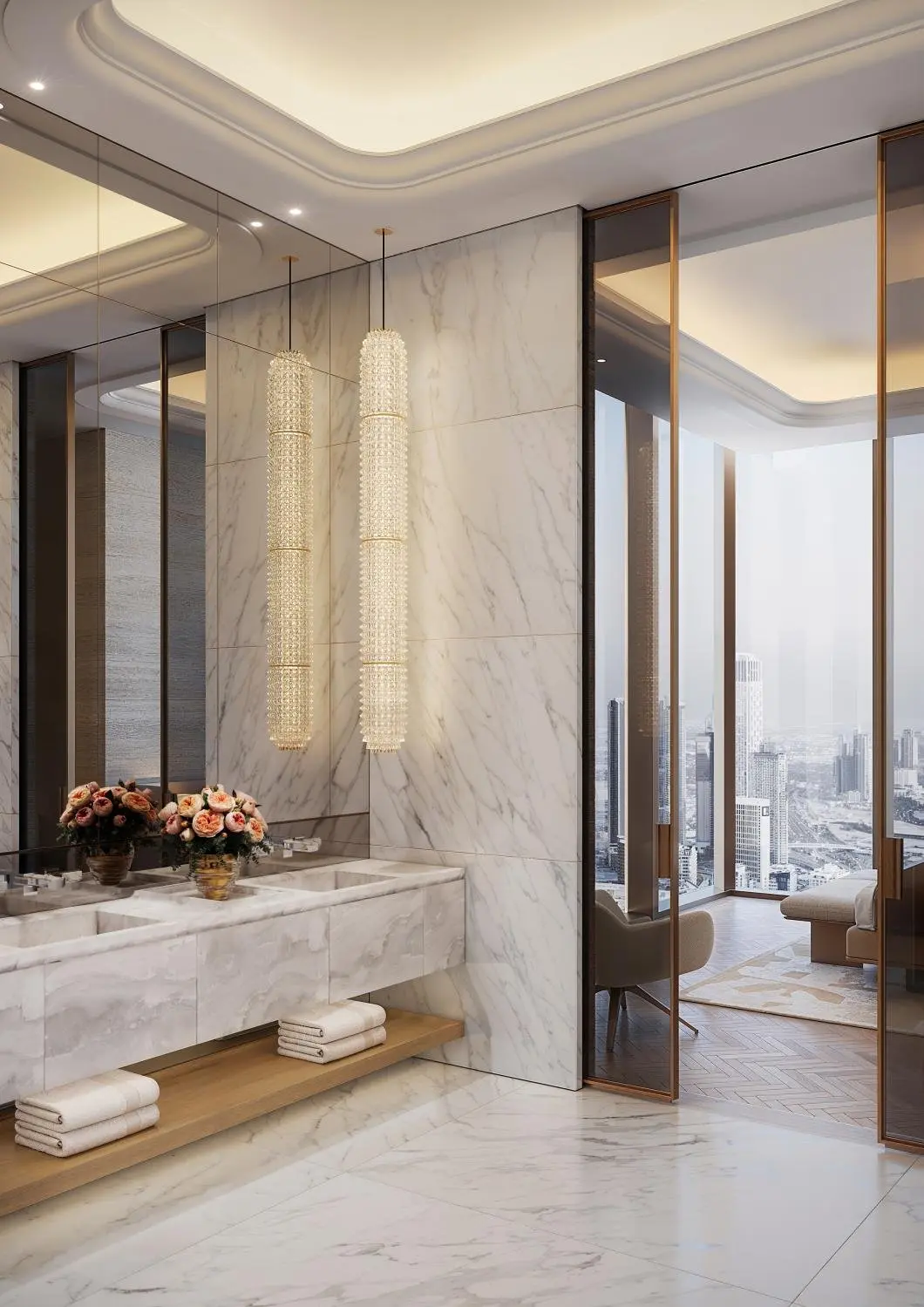 96861-C86-WA-Low-Edition-04-Master-Bathroom-B-Round-04 🌟 Découvrez l’ultime raffinement du luxe résidentiel à Dubaï – Appartement Business Bay (10/15)