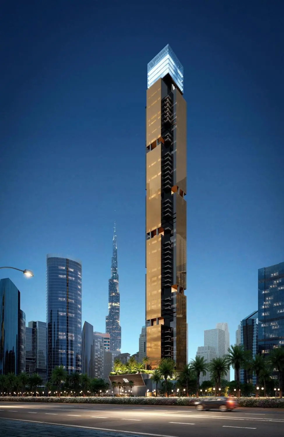 96866-RARE-WA-TOWER_Ext-STREET-BACK_8K-min 🌟 Découvrez l’ultime raffinement du luxe résidentiel à Dubaï – Appartement Business Bay (6/15)
