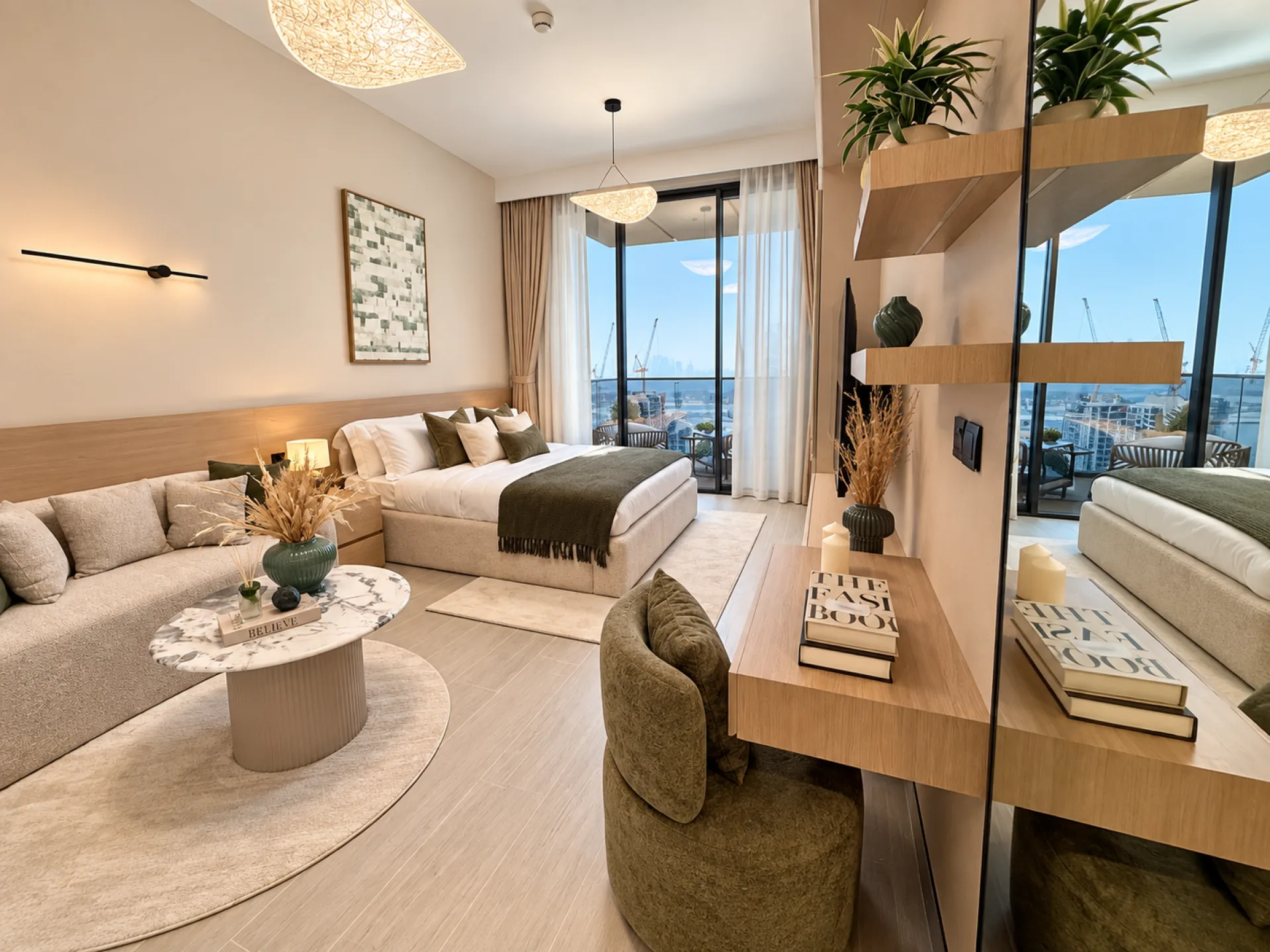 FLAMBANT NEUF | STUDIO MEUBLÉ | VUE SUR LE RUISSEAU – Appartement Dubai (2/16)