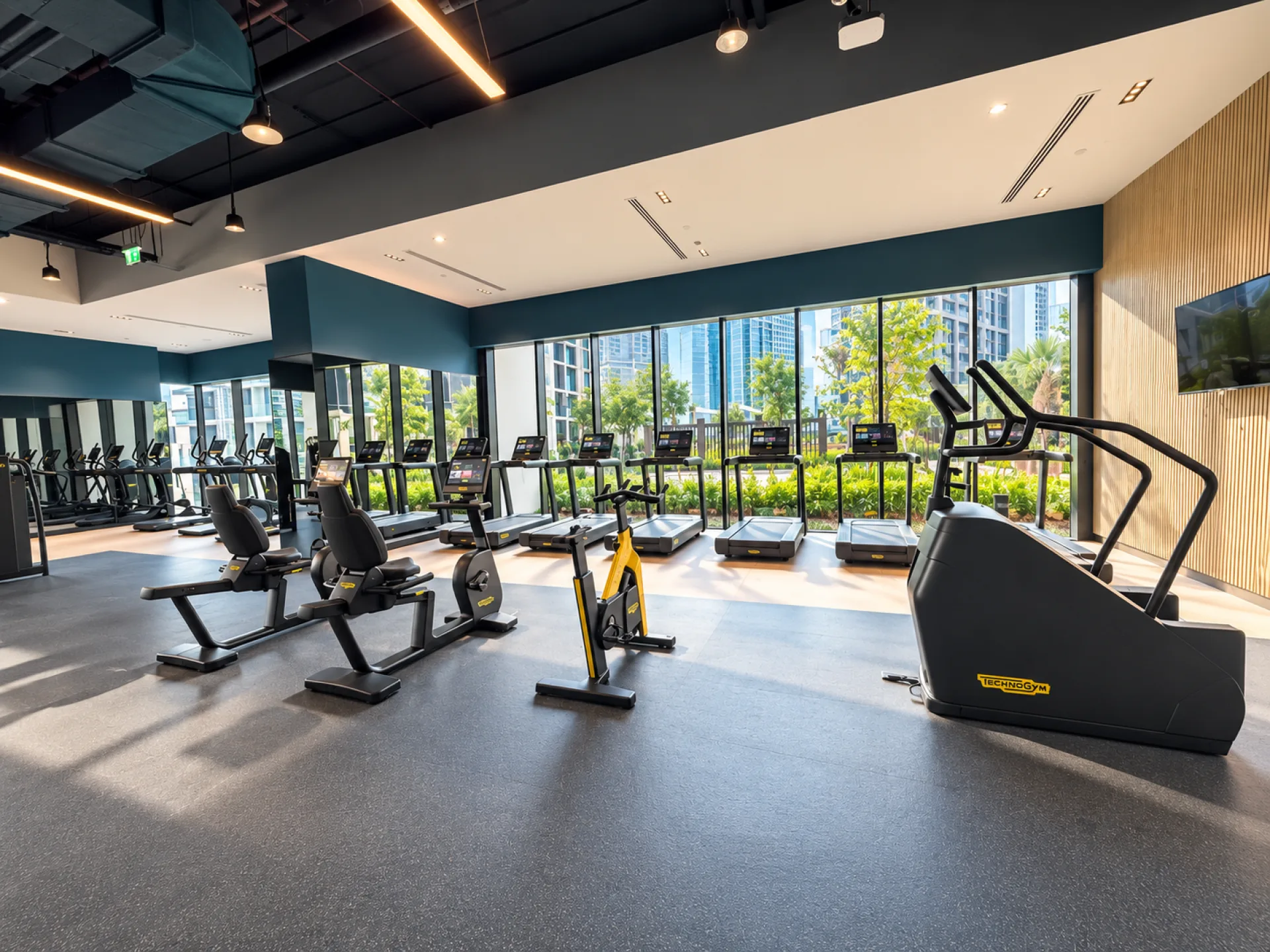 1149832-bright-contemporary-gym-with-city-views STUDIO PREMIUM | NEUF | VUE SUR LE CANAL – Appartement Dubai (8/13)