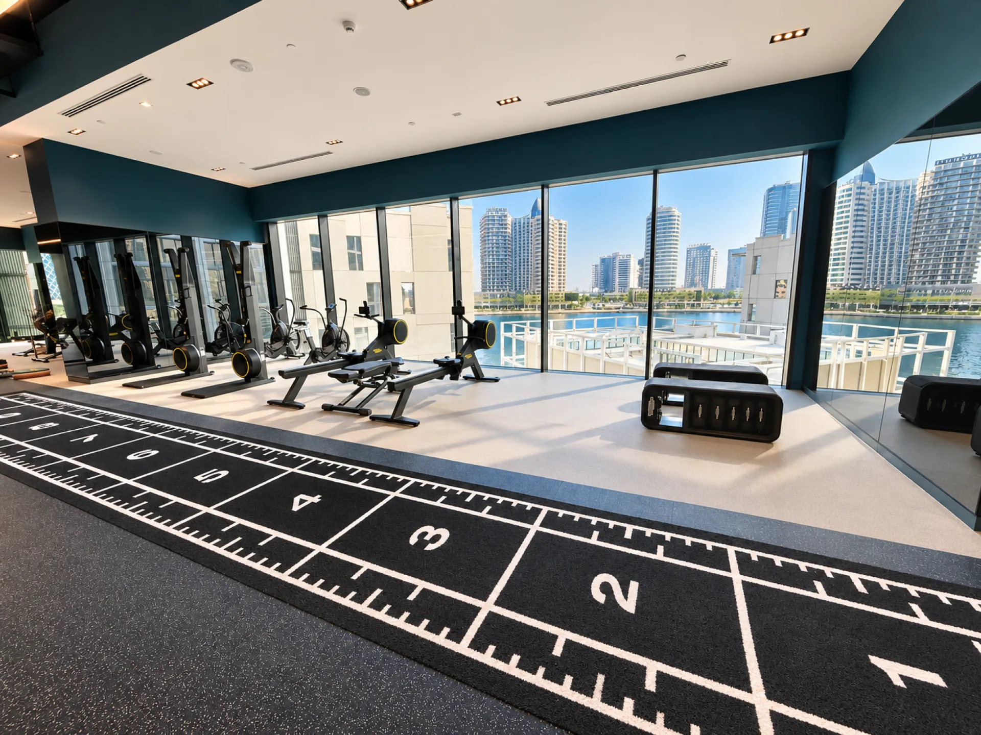 1149833-luxury-gym-with-marina-skyline-views STUDIO PREMIUM | NEUF | VUE SUR LE CANAL – Appartement Dubai (9/13)
