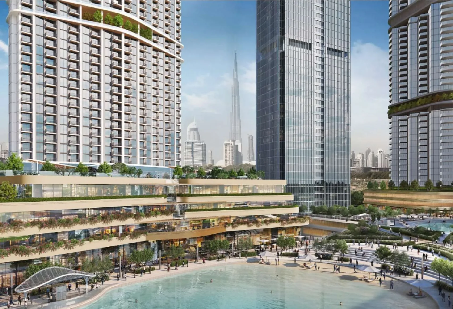 Grand 1 chambre | Vue sur la skyline de Dubaï et l&hippodrome – Appartement Dubai (3/16)