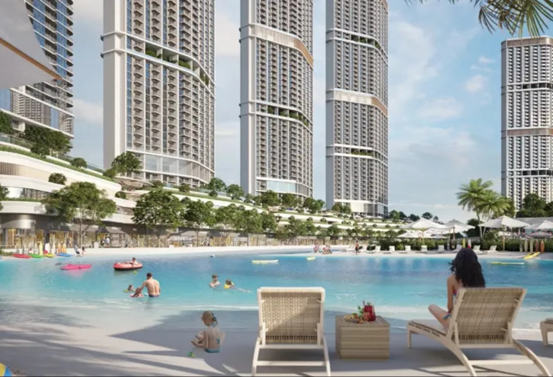 Grand 1 chambre | Vue sur la skyline de Dubaï et l&hippodrome – Appartement Dubai (8/16)