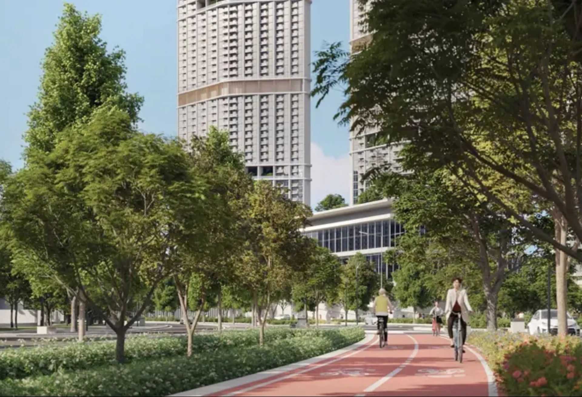 Grand 1 chambre | Vue sur la skyline de Dubaï et l&hippodrome – Appartement Dubai (9/16)